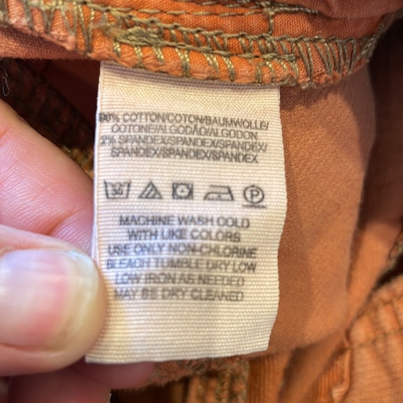 Free People Orange Corduroy Pants 29 - Picture 4 of 4